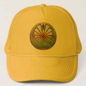 MAN IN HET MASISlandschap + uw achtergrond Trucker Pet (Voorkant)