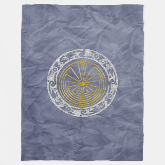 MAN IN HET ornament MAZE + uw achtergrond Fleece Deken (Voorkant)