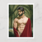 Man in het rode gewaad briefkaart (Voorkant)