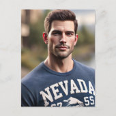 Man in het shirt van Nevada Briefkaart (Voorkant)