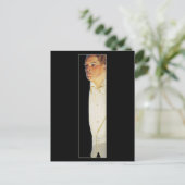 Man in het witte Stropdas door Leyendecker Briefkaart (Staand voorkant)
