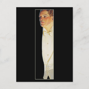 Man in het witte Stropdas door Leyendecker Briefkaart