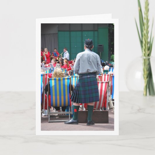 Man in kilt kaart (Voorkant)