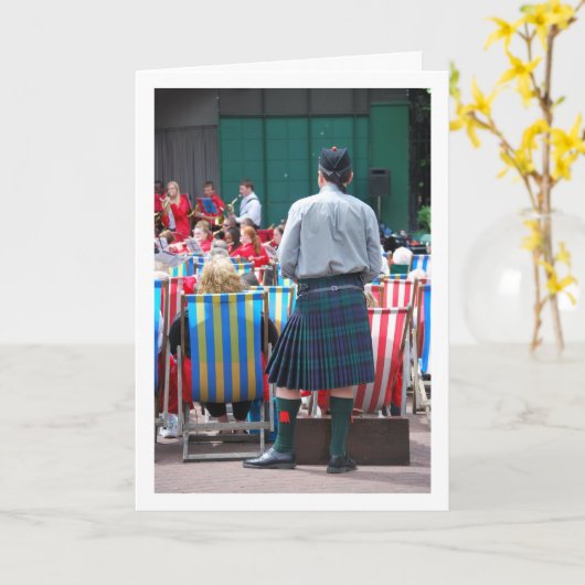 Man in kilt kaart (Gele Bloem)