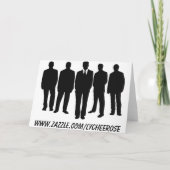 man in kostuumswenskaart kaart (Achterkant)