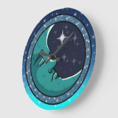 Man in maan grote klok (Hoek)