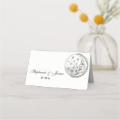 Man in maan sterren escort kaarten place cards plaatskaartje (Voorkant)
