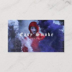 Man in Mask Rookt Vape Winkel Zakelijke Kaart Visitekaartje