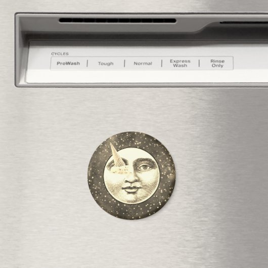  man in Moon Full Face Ice Cream Cone Eye Magneet (Insitu (Vaatwasser))