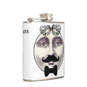 man in Moon Full Face Mustache Bow stropdas Heupfles (Rechts)