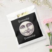  man in Moon Full Moon Face Black White Bedankzakje (Gezegeld)