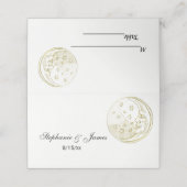 Man in Moon Stars Gold Escort Kaarten Plaatskaartje (Buitenkant ongevouwen)