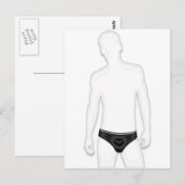 Man in ondergoed briefkaart (Voorkant / Achterkant)