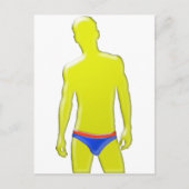 Man in ondergoed briefkaart (Voorkant)