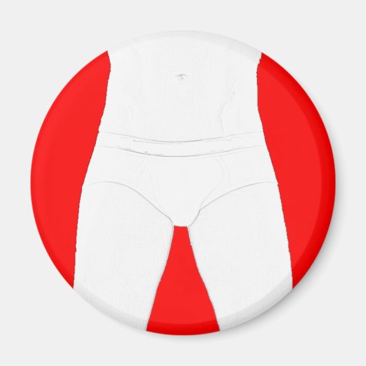 Man in ondergoed magneet (Voorkant)