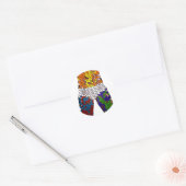 Man in ondergoed ronde sticker (Envelop)