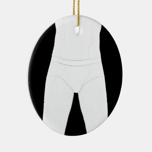 Man in onderkleding keramisch ornament (Rechts)