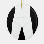 Man in onderkleding keramisch ornament (Links)