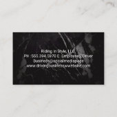 Man in pak rijden Luxe voertuig Visitekaartje (Achterkant)