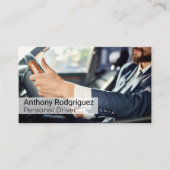 Man in pak rijden Luxe voertuig Visitekaartje (Voorkant)