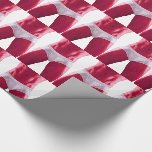 Man in papier voor onderkleding (Hoek)