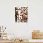 Man in Parijs Poster (Keuken)