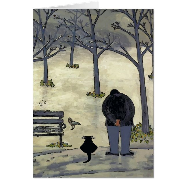 Man in Park, Cat en Bird (Voorkant)