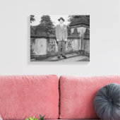 Man in Pet Canvas Afdruk (Insitu (Woonkamer))