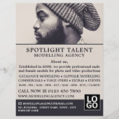 Man in Pet, Modellenbureau, Modelagent Adverteren Flyer (Voorkant)