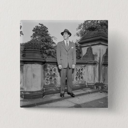 Man in Pet Vierkante Button 5,1 Cm (Voorkant)