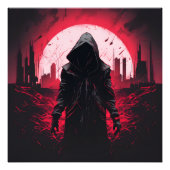 Man in Postapocalyptische Wereld Foto Afdruk (Voorkant)