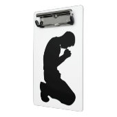MAN IN PRAYER BLACK SILHOUETTE MINI KLEMBORD (Angled2)