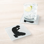 MAN IN PRAYER GLAZEN ONDERZETTER (Schuin)