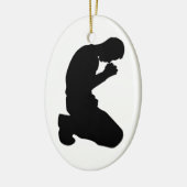 MAN IN PRAYER KERAMISCH ORNAMENT (Links)