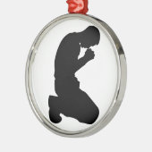 MAN IN PRAYER METALEN ORNAMENT (Links)