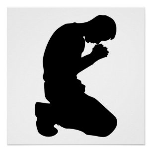 MAN IN PRAYER PERFECT POSTER