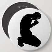 MAN IN PRAYER RONDE BUTTON 6,0 CM (Voorkant /achterkant)