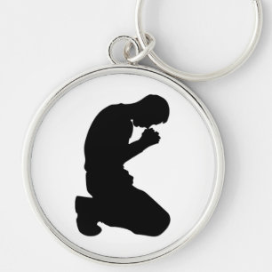 MAN IN PRAYER SLEUTELHANGER