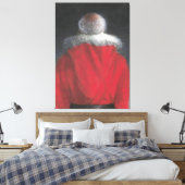 Man in rode munt canvas afdruk (Insitu (Slaapkamer))