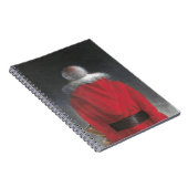 Man in rode munt notitieboek (Rechterzijde)