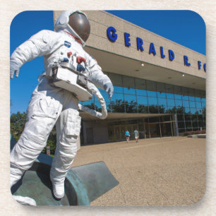 Man In Space Beeldhouwwerk Onderzetter
