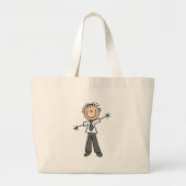 Man in Stropdas Grote Tote Bag (Voorkant)