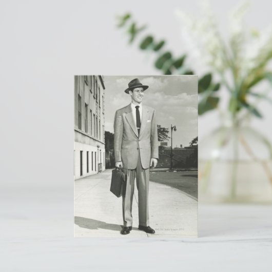 Man in Suit Briefkaart (Staand voorkant)