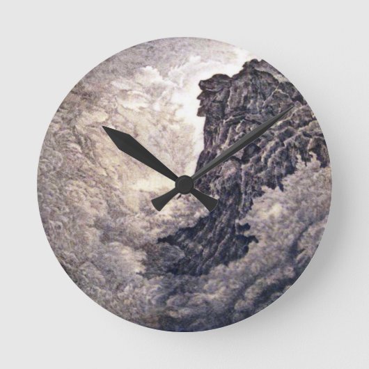 Man in the Mountain New Hampshire Clock Ronde Klok (Voorkant)