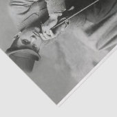 Man in toppapier voor hiaten Tissuepapier (Detail)