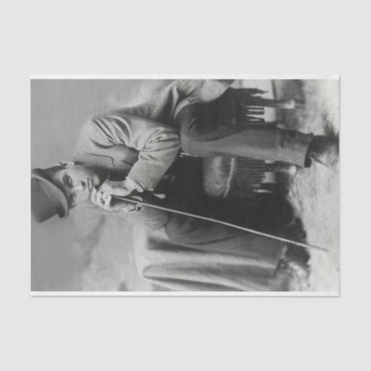 Man in toppapier voor hiaten Tissuepapier (Voorkant)