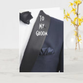 MAN IN TUX "AAN MIJN GROEP OP ONZE DAG" KAART (Gele Bloem)