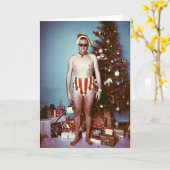 Man in Xmas Pants Kaart (Gele Bloem)