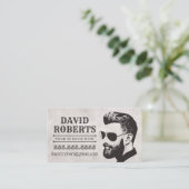 Man in zonnebrillen Retro Typografie Professional Visitekaartje (Staand voorkant)