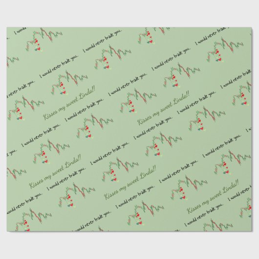 man inpakpapier, bewerkbare verjaardag cadeaupapier (Vlak)